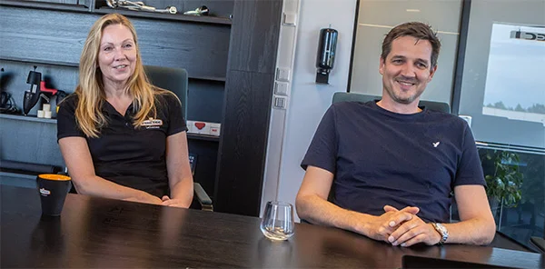 Nina Pettersen and Mikael Tangen from Pretec